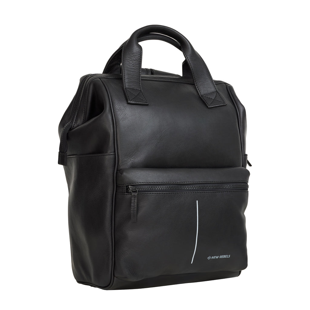 New Rebels Obsidian Tremont  Leren Laptoprugzak 14 inch Premium Werktas Schooltas Business Leer