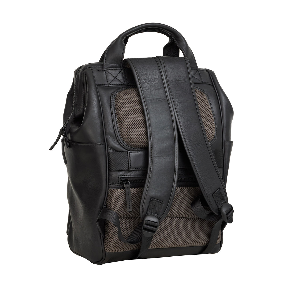 Obsidian Miami Leren Laptoprugzak 13 inch Premium Werktas Schooltas Business 10 Liter Echt Leer
