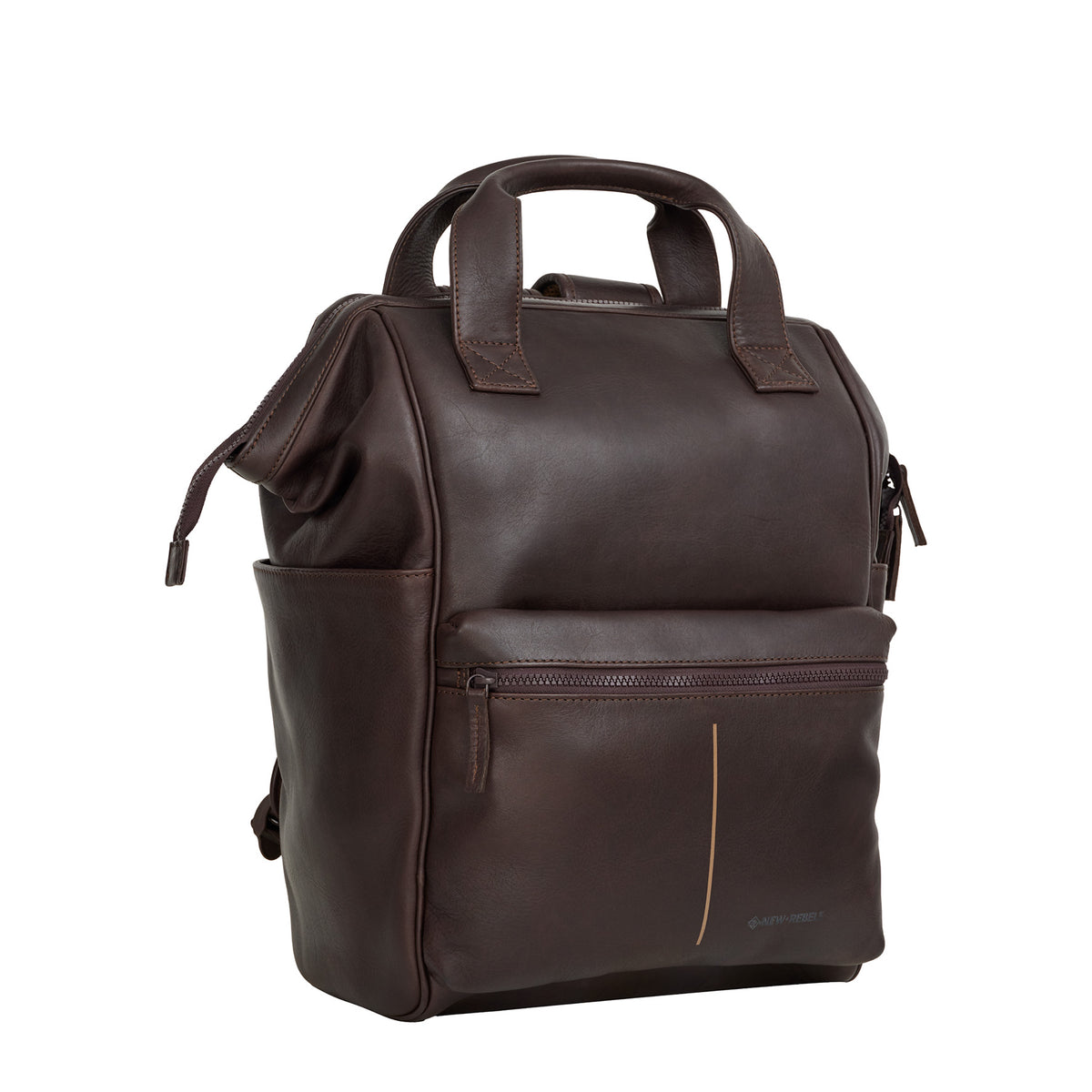 New Rebels Obsidian Tremont  Leren Laptoprugzak 14 inch Premium Werktas Schooltas Business Leer