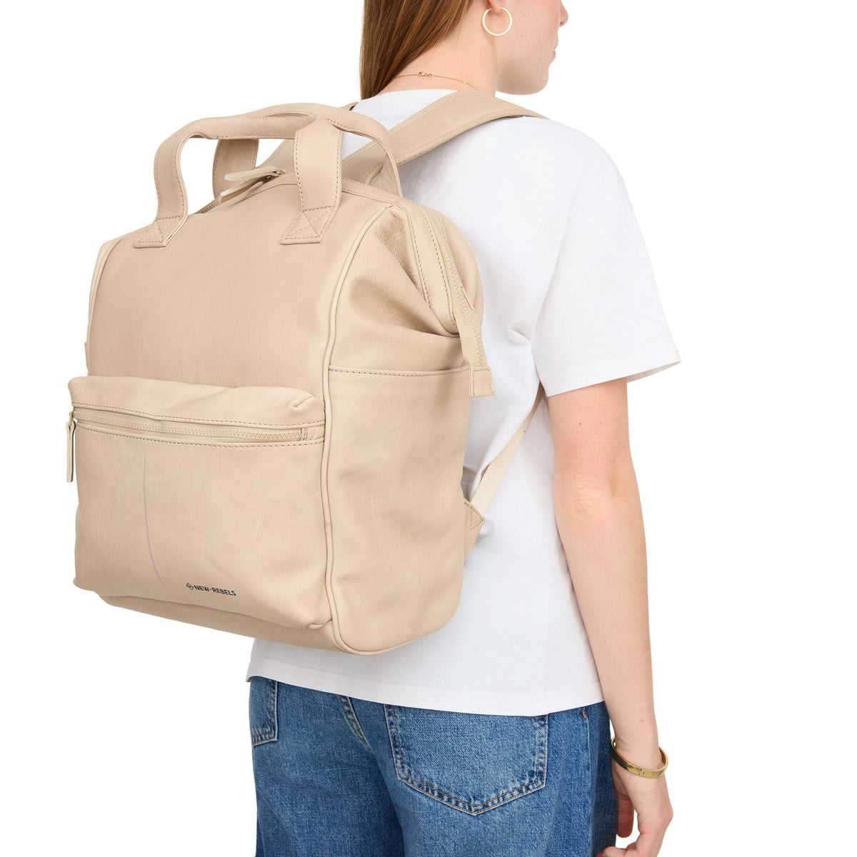 New Rebels Obsidian Tremont  Leren Laptoprugzak 14 inch Premium Werktas Schooltas Business Leer