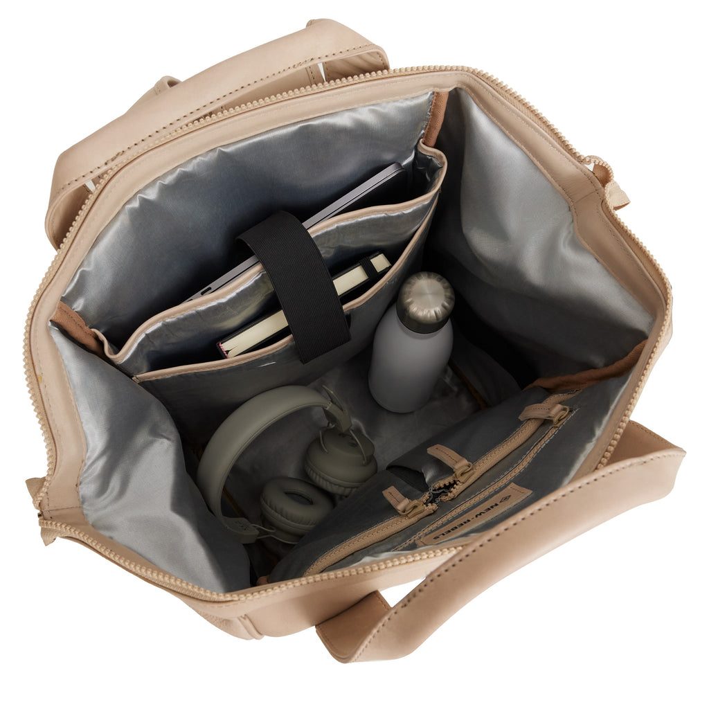 New Rebels Obsidian Tremont  Leren Laptoprugzak 14 inch Premium Werktas Schooltas Business Leer