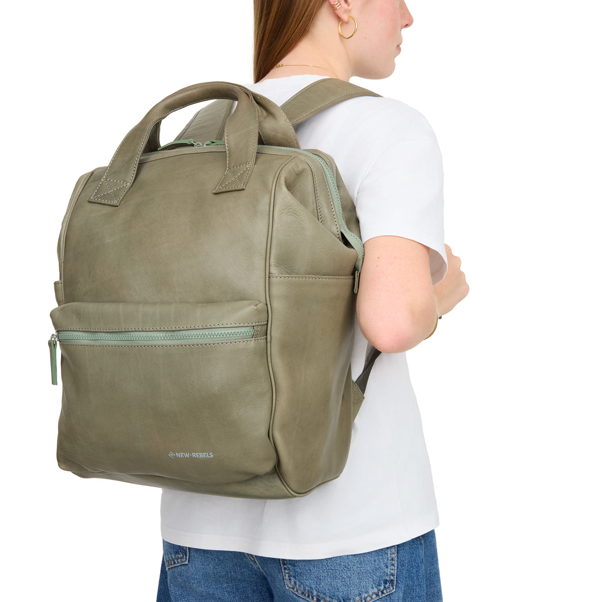 New Rebels Obsidian Tremont  Leren Laptoprugzak 14 inch Premium Werktas Schooltas Business Leer