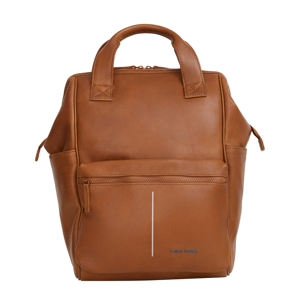 New Rebels Obsidian Tremont  Leren Laptoprugzak 14 inch Premium Werktas Schooltas Business Leer