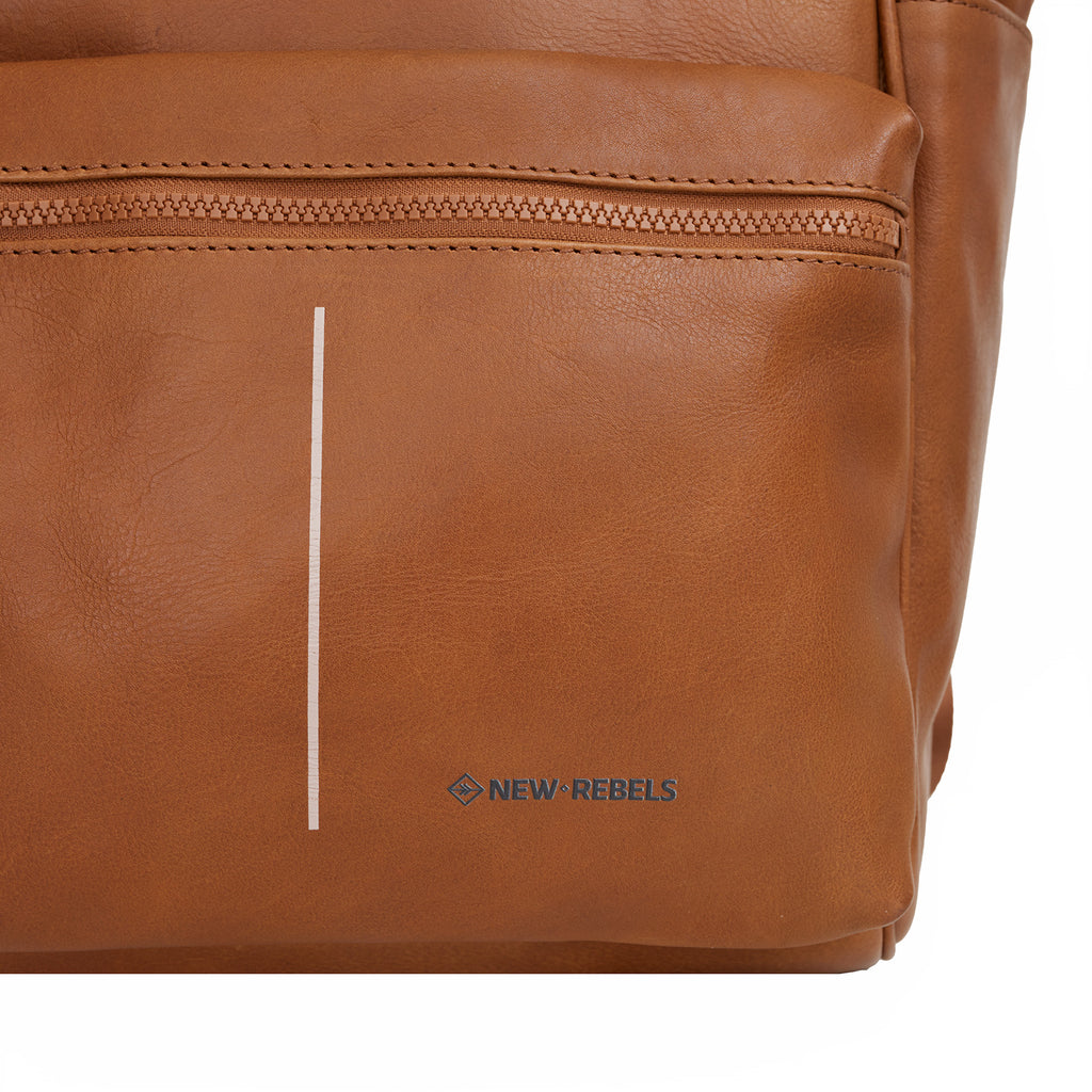 New Rebels Obsidian Tremont  Leren Laptoprugzak 14 inch Premium Werktas Schooltas Business Leer