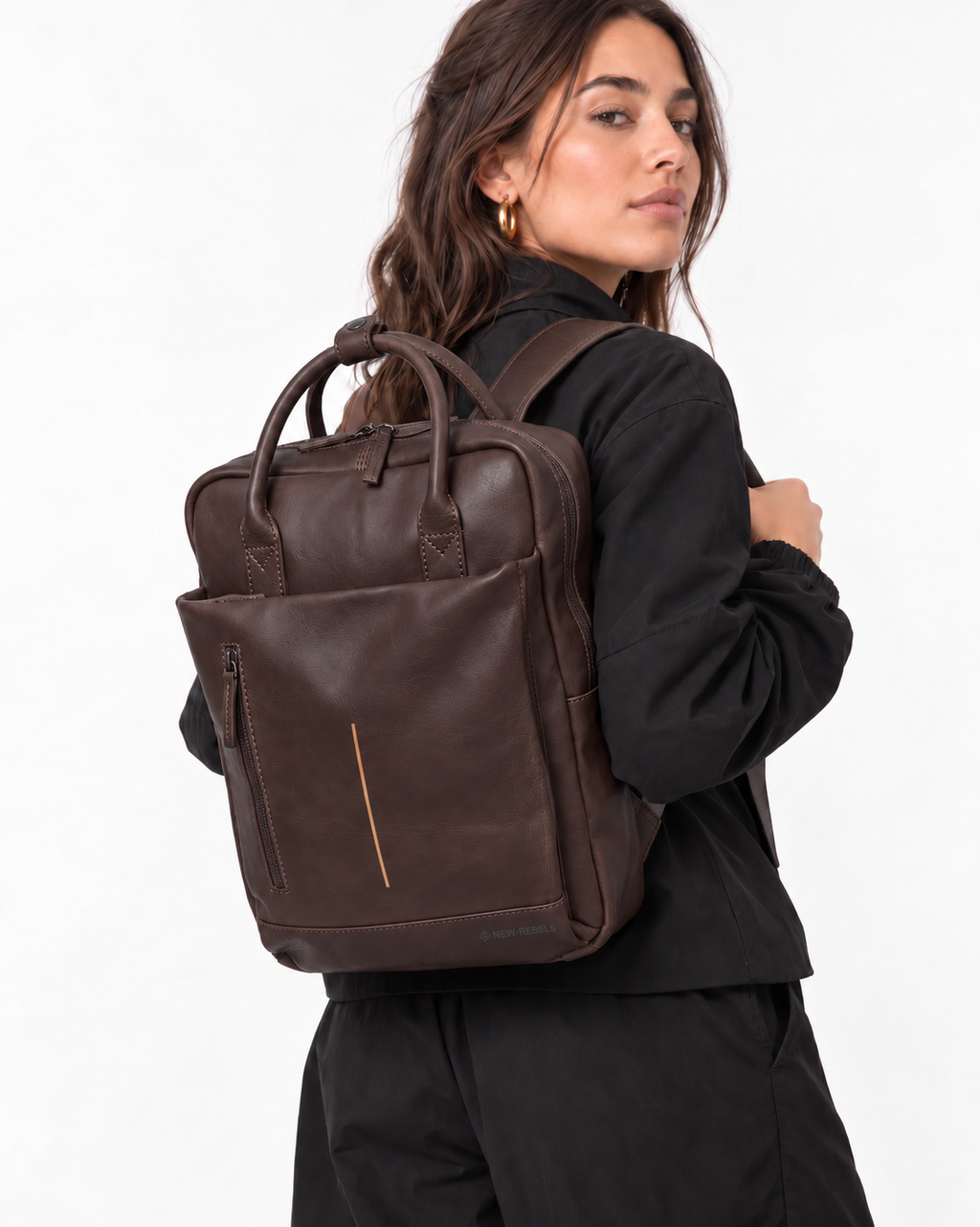 Obsidian Miami Leather Laptop Backpack 13 inch Premium Work Bag School Bag Business 10 Liter Genuine Leather