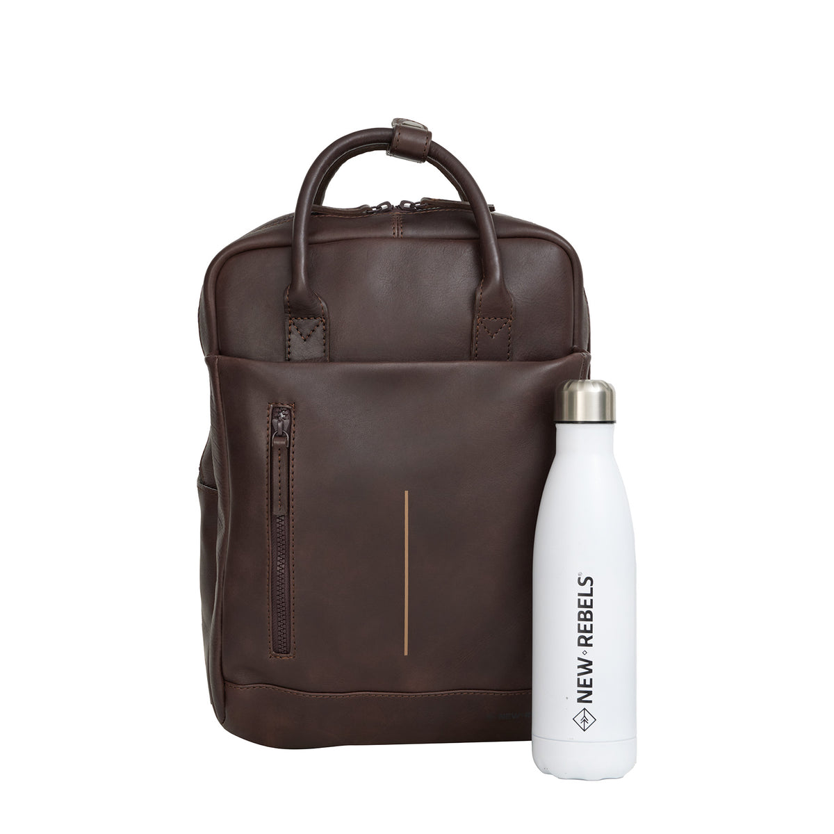 Obsidian Miami Lederer Laptoprucksack 13 Zoll Premium Arbeitstasche Schultasche Business 10 Liter Echtleder