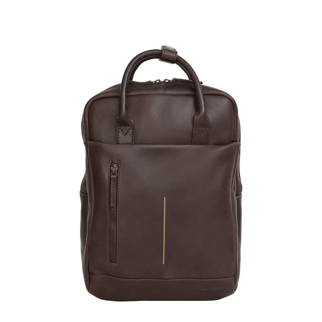 Obsidian Miami Lederer Laptoprucksack 13 Zoll Premium Arbeitstasche Schultasche Business 10 Liter Echtleder