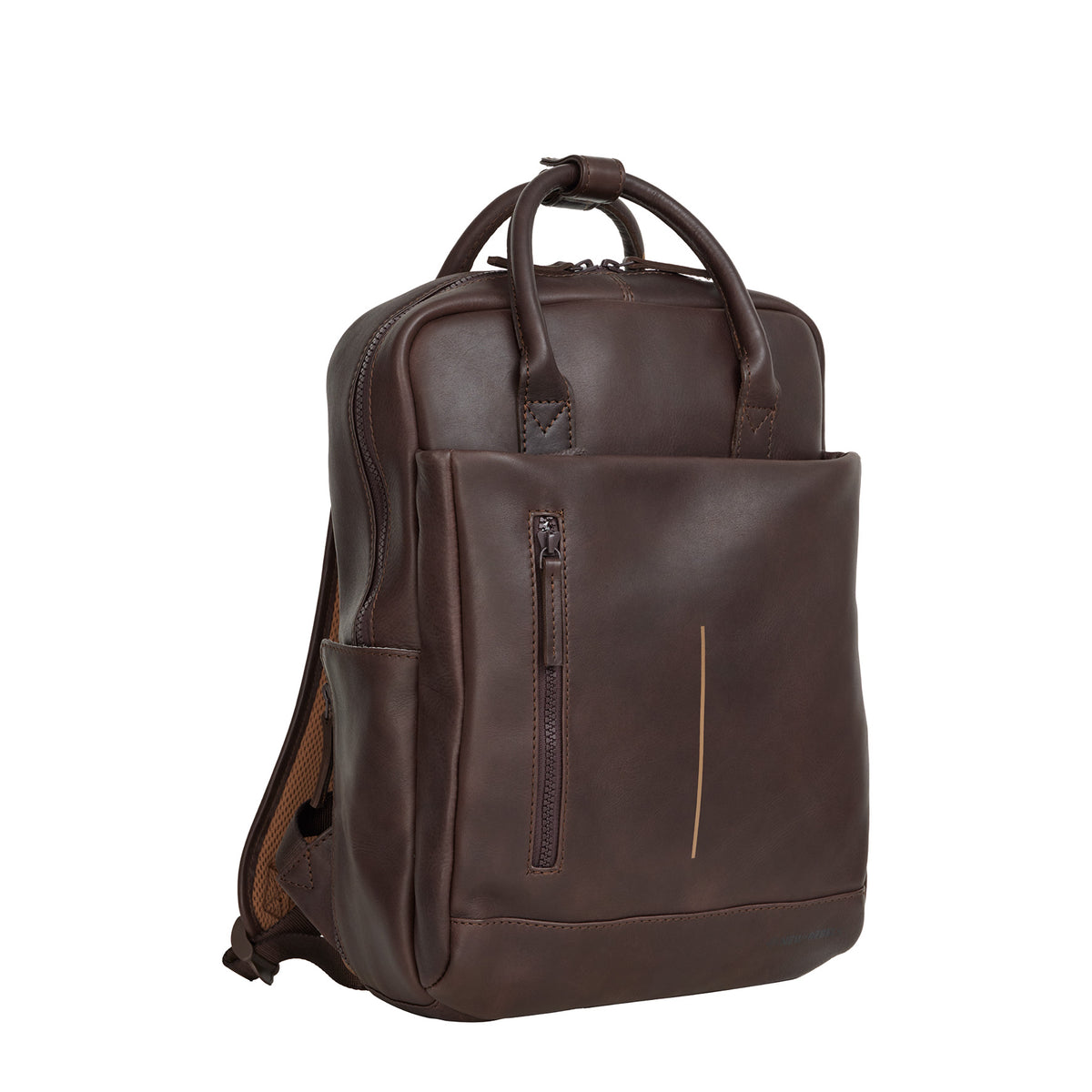 Obsidian Miami Lederer Laptoprucksack 13 Zoll Premium Arbeitstasche Schultasche Business 10 Liter Echtleder