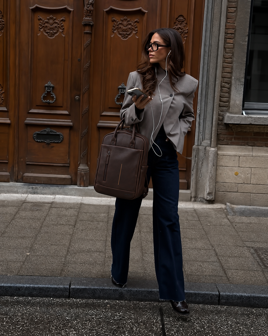 Obsidian Miami Lederer Laptoprucksack 13 Zoll Premium Arbeitstasche Schultasche Business 10 Liter Echtleder