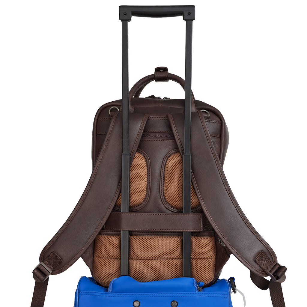 Obsidian Miami Lederer Laptoprucksack 13 Zoll Premium Arbeitstasche Schultasche Business 10 Liter Echtleder