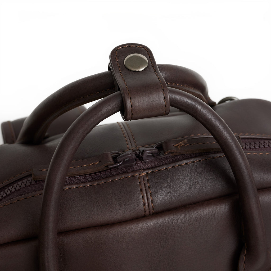 Obsidian Miami Lederer Laptoprucksack 13 Zoll Premium Arbeitstasche Schultasche Business 10 Liter Echtleder