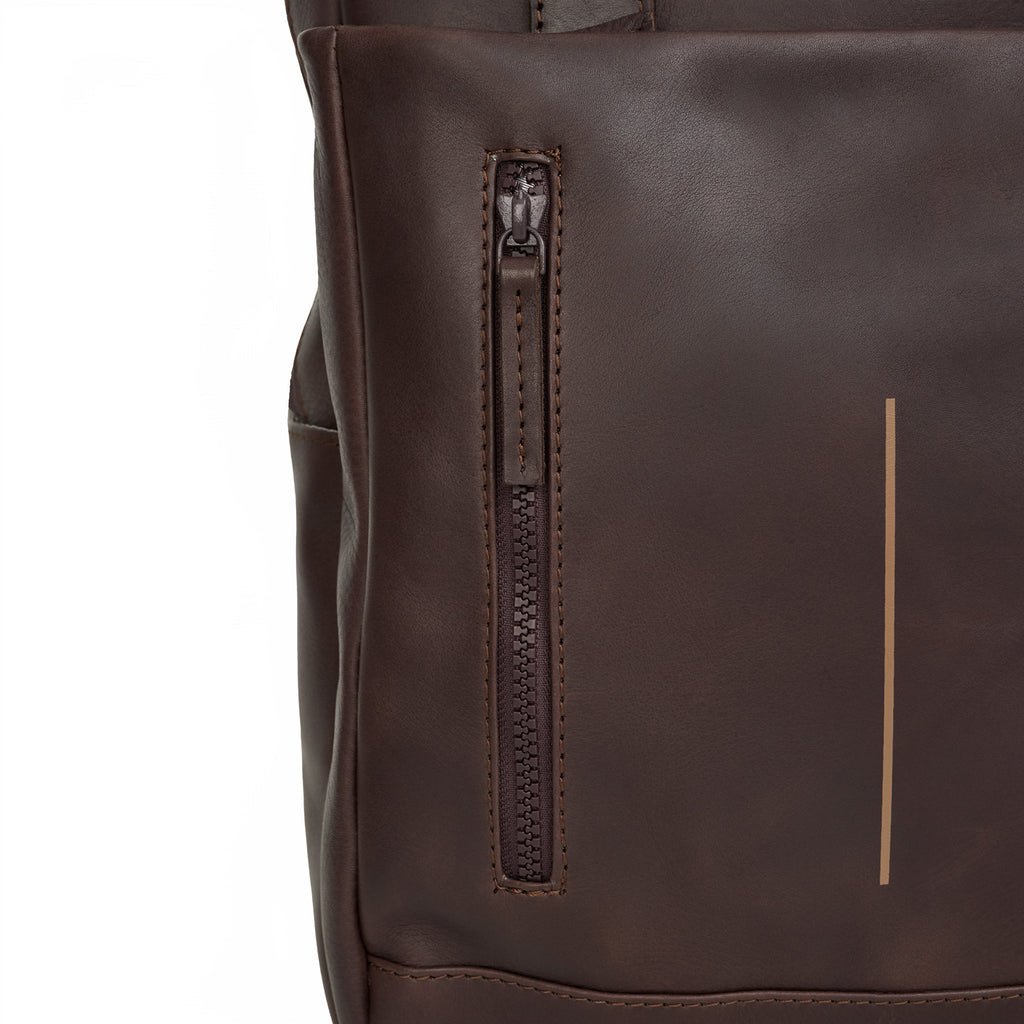 Obsidian Miami Lederer Laptoprucksack 13 Zoll Premium Arbeitstasche Schultasche Business 10 Liter Echtleder