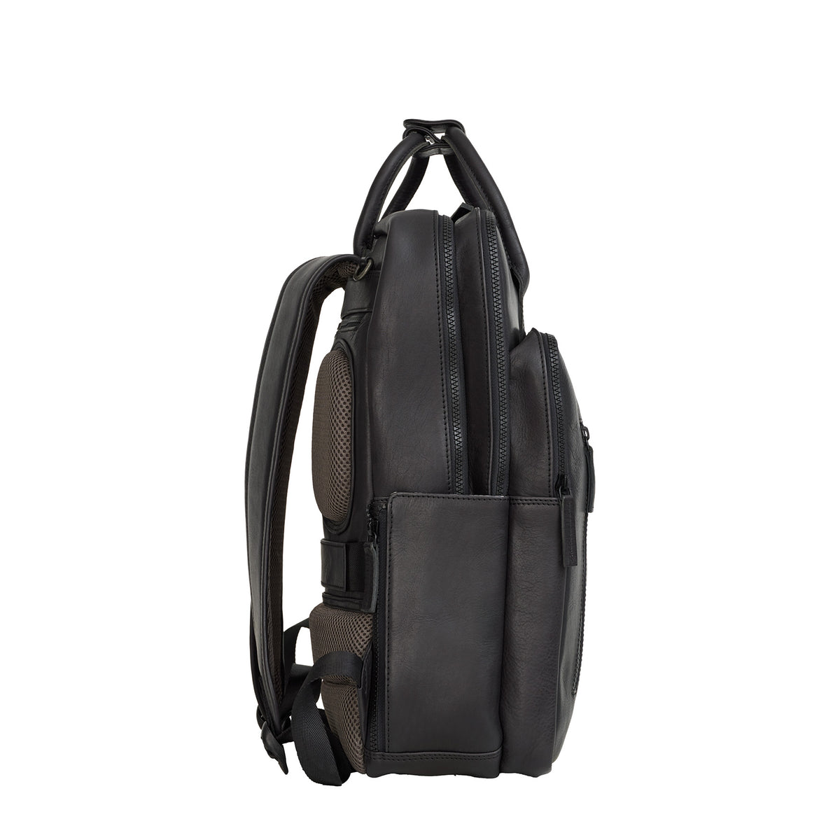 Obsidian Milwaukee Leren Laptoprugzak 15.6 inch Premium Werktas Schooltas Business 18 Liter Echt Leer