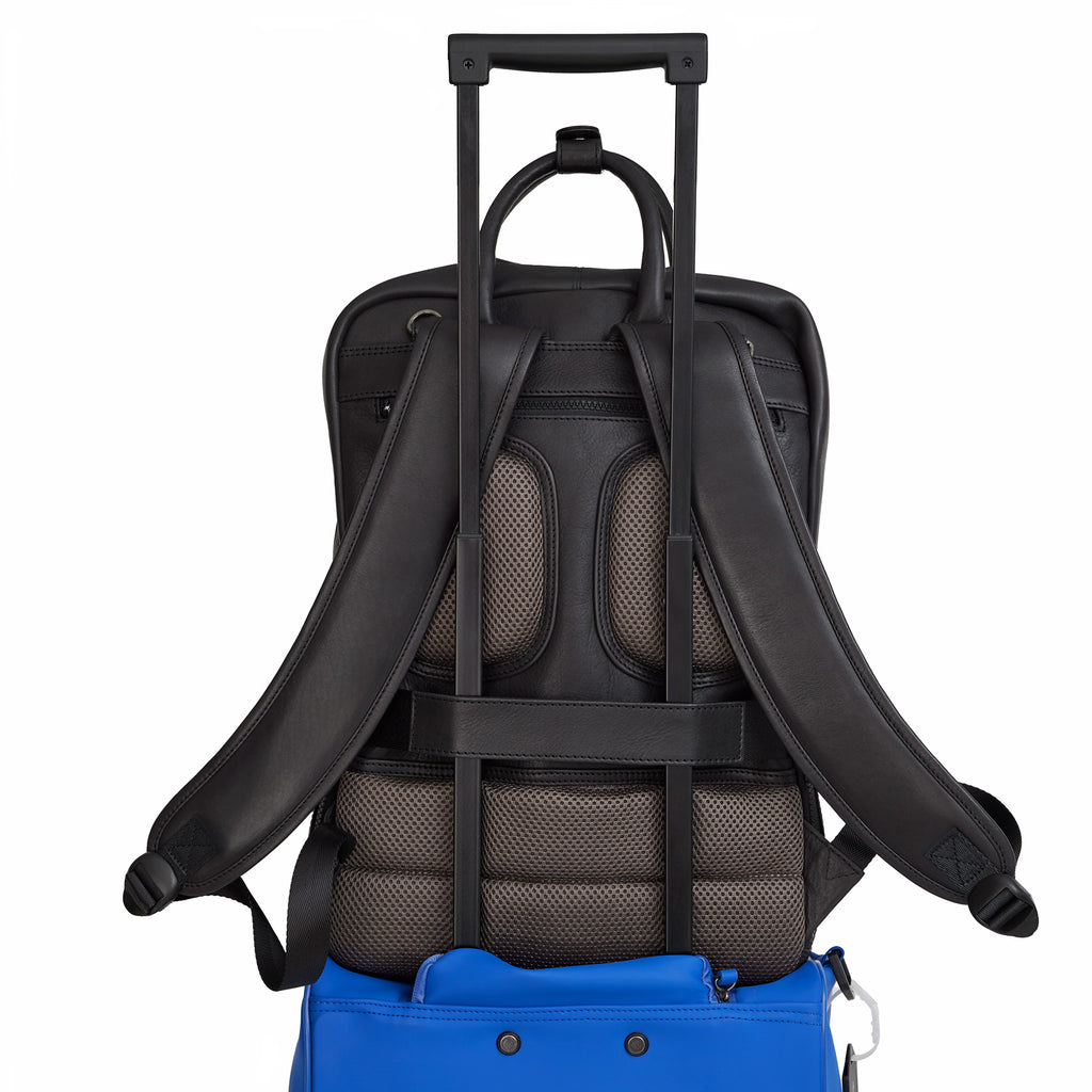 Obsidian Milwaukee Leren Laptoprugzak 15.6 inch Premium Werktas Schooltas Business 18 Liter Echt Leer