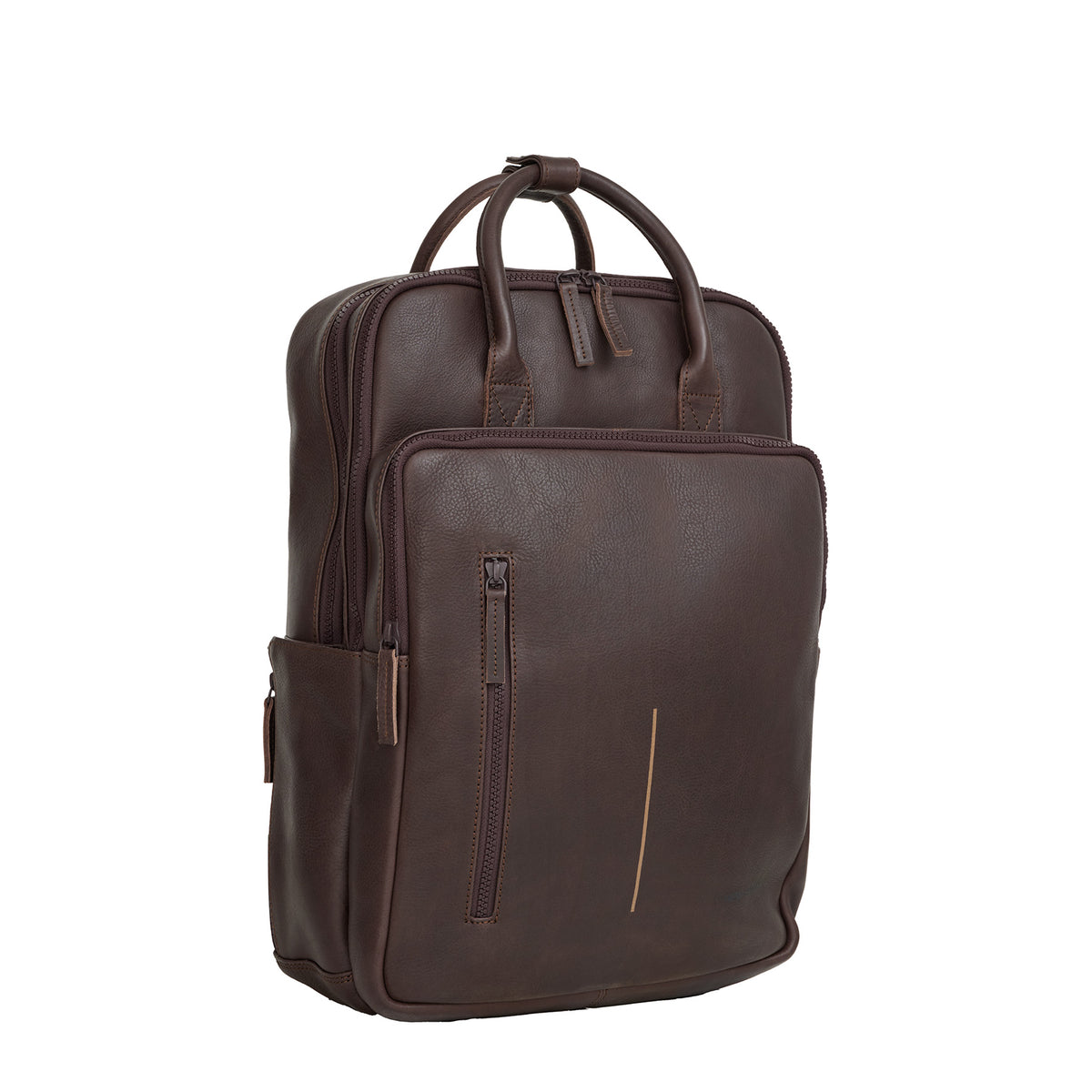 Obsidian Milwaukee Leren Laptoprugzak 15.6 inch Premium Werktas Schooltas Business 18 Liter Echt Leer
