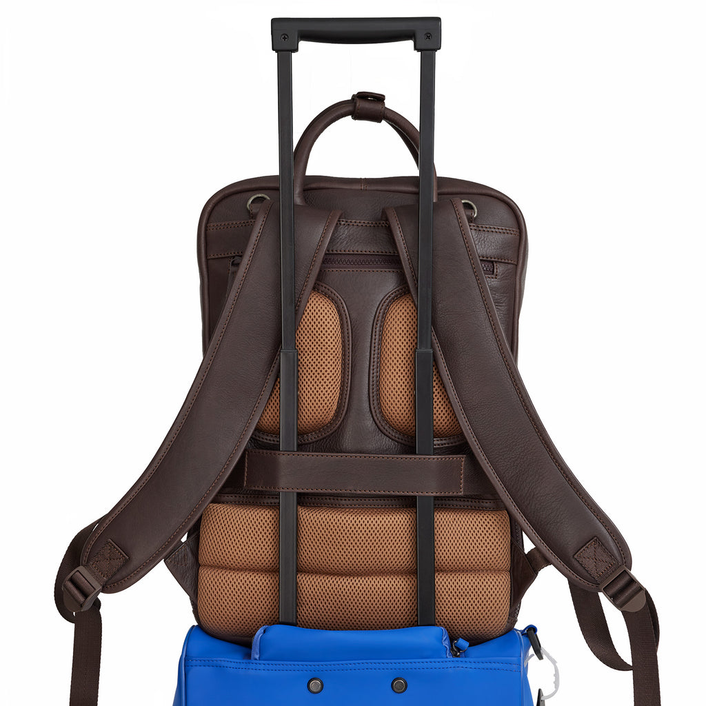 Obsidian Milwaukee Leren Laptoprugzak 15.6 inch Premium Werktas Schooltas Business 18 Liter Echt Leer