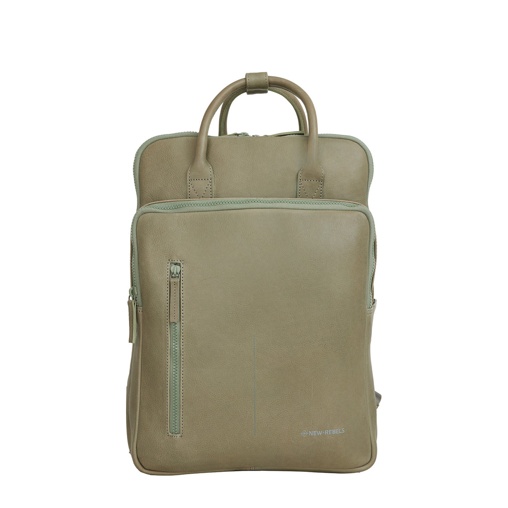 Obsidian Milwaukee Leren Laptoprugzak 15.6 inch Premium Werktas Schooltas Business 18 Liter Echt Leer