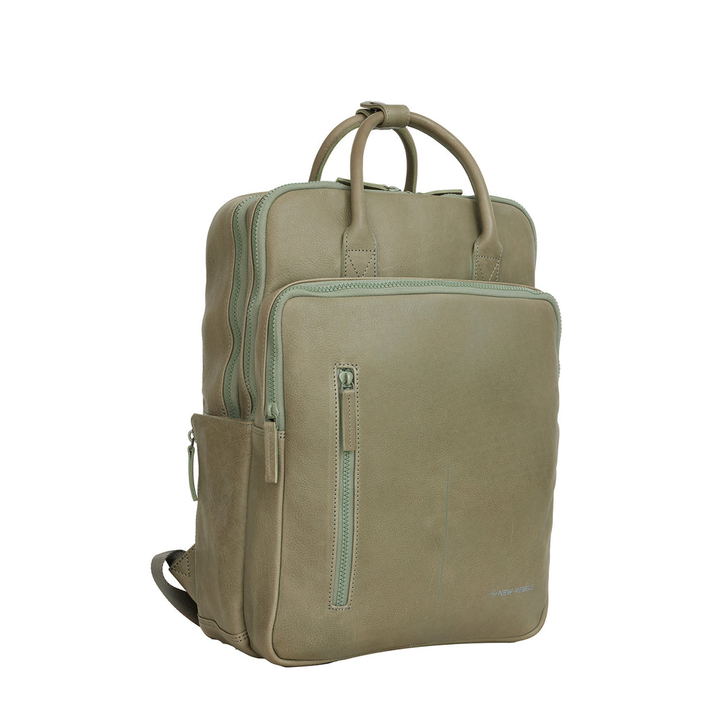 Obsidian Milwaukee Leren Laptoprugzak 15.6 inch Premium Werktas Schooltas Business 18 Liter Echt Leer