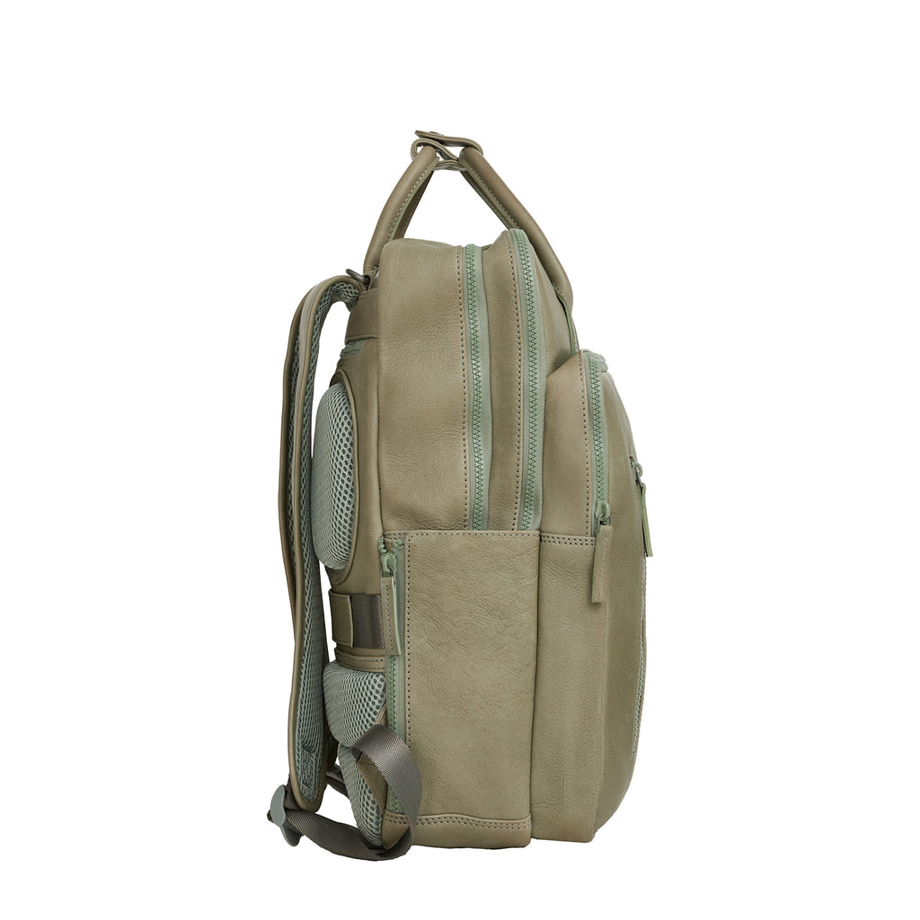 Obsidian Milwaukee Leren Laptoprugzak 15.6 inch Premium Werktas Schooltas Business 18 Liter Echt Leer