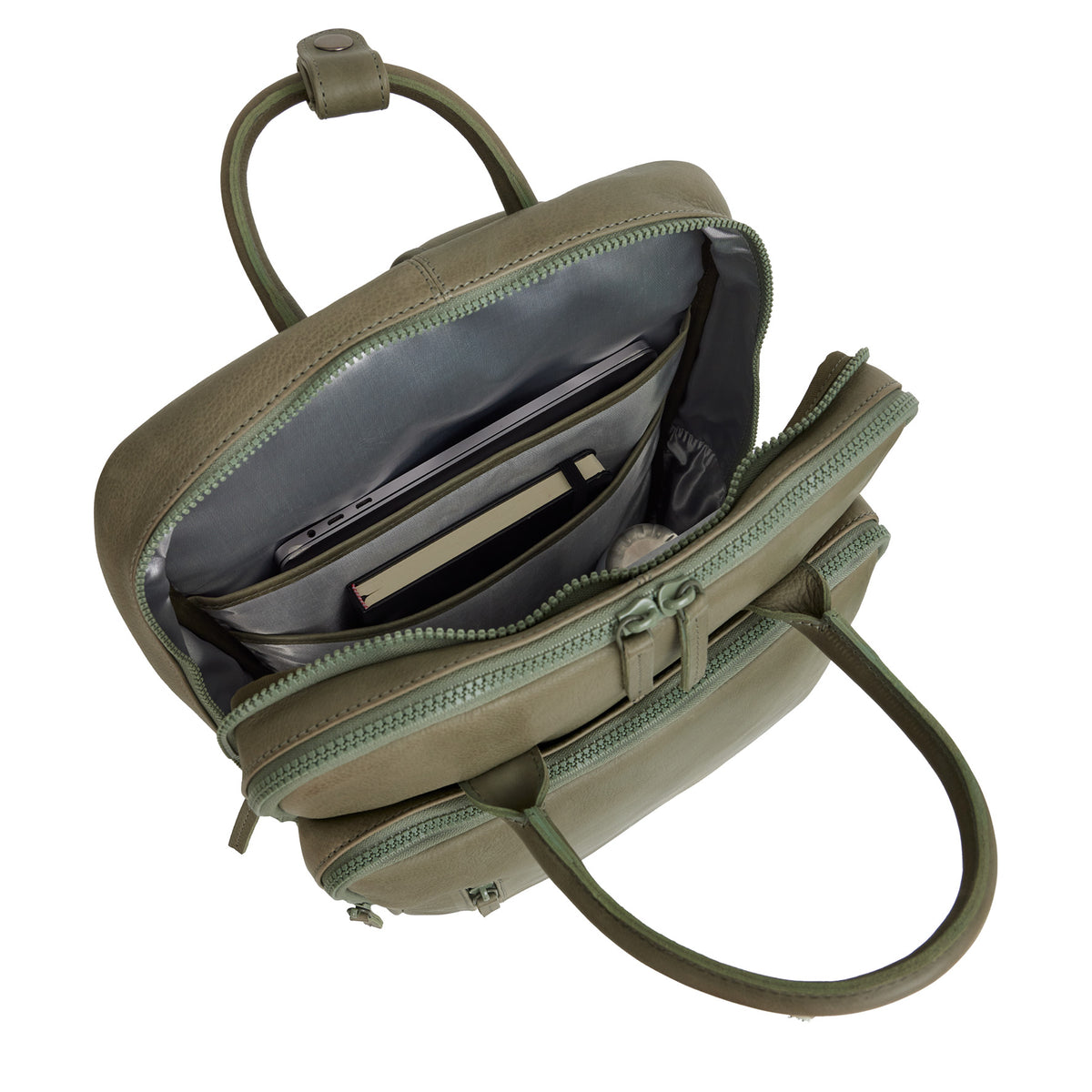Obsidian Milwaukee Leren Laptoprugzak 15.6 inch Premium Werktas Schooltas Business 18 Liter Echt Leer