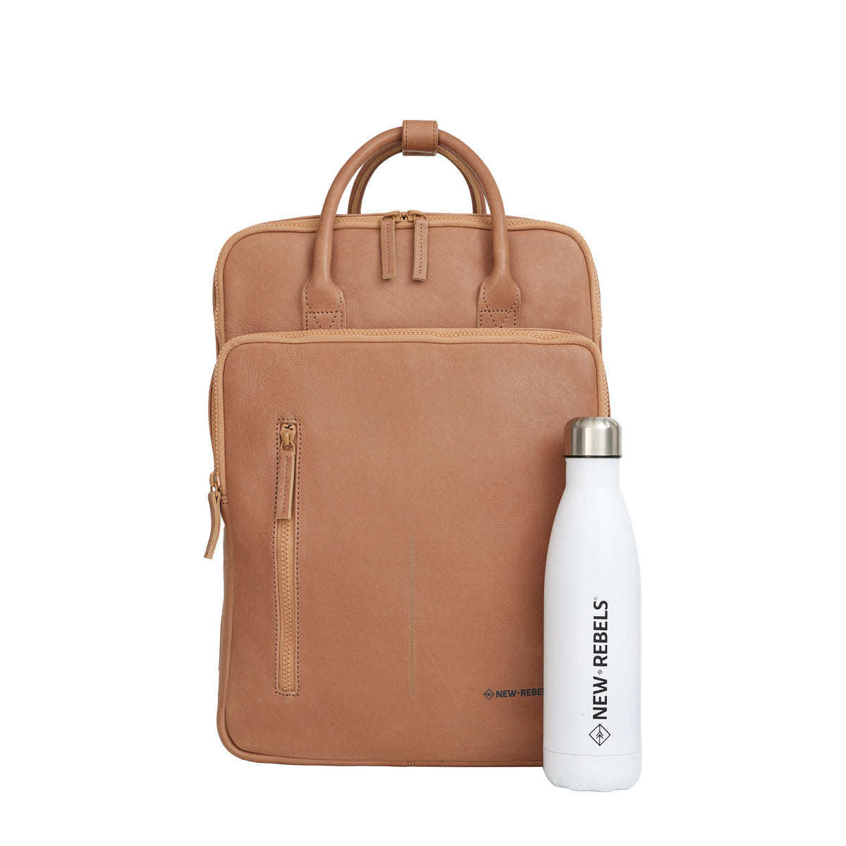 Obsidian Milwaukee Leren Laptoprugzak 15.6 inch Premium Werktas Schooltas Business 18 Liter Echt Leer