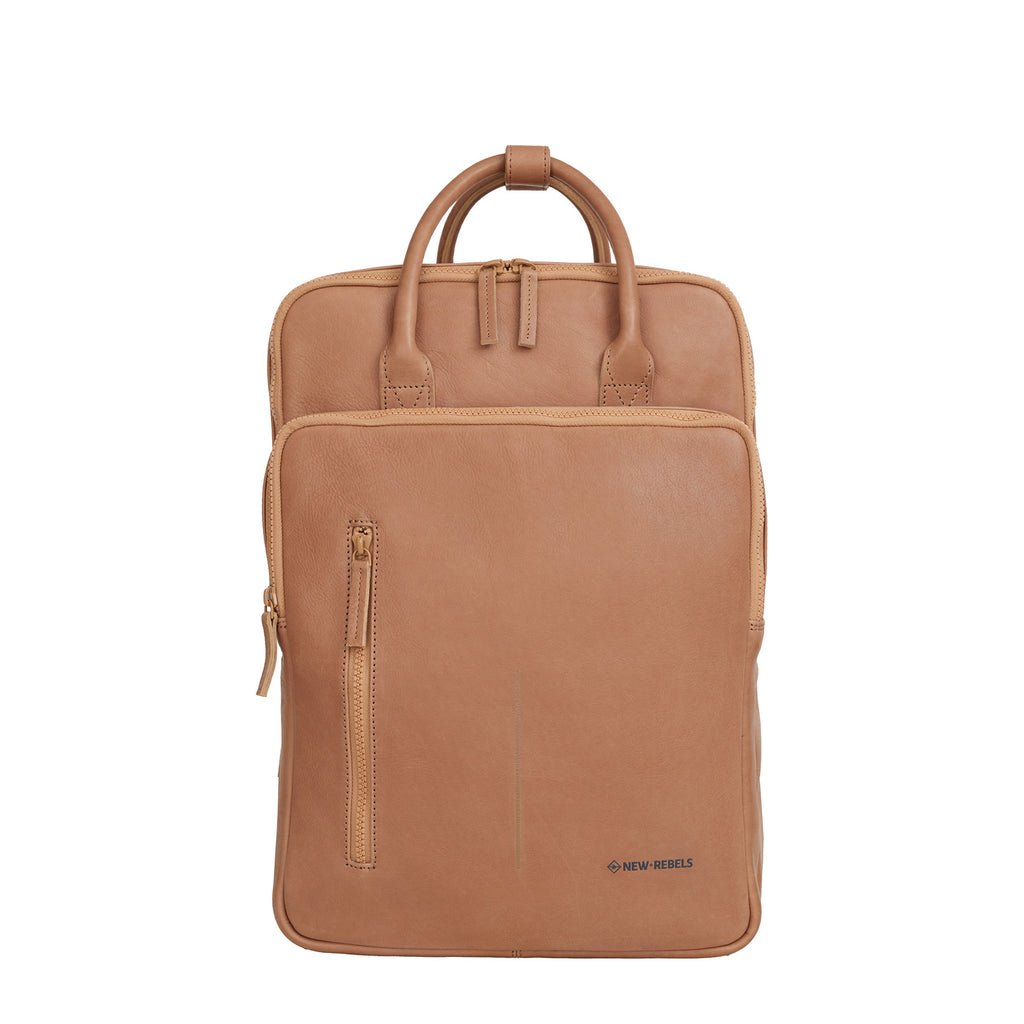 Obsidian Milwaukee Leren Laptoprugzak 15.6 inch Premium Werktas Schooltas Business 18 Liter Echt Leer