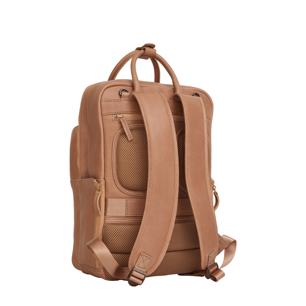 Obsidian Milwaukee Leren Laptoprugzak 15.6 inch Premium Werktas Schooltas Business 18 Liter Echt Leer