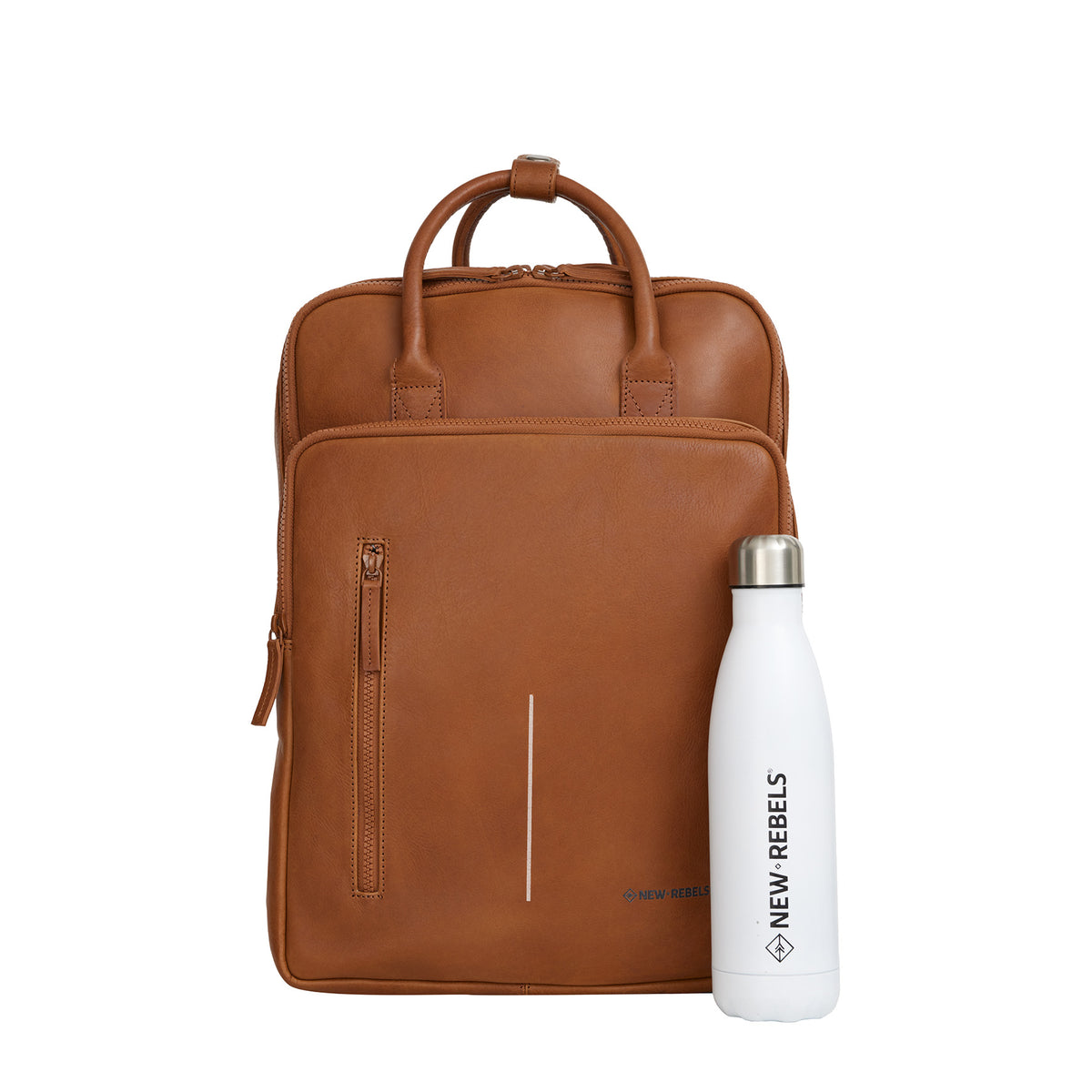 Obsidian Milwaukee Leren Laptoprugzak 15.6 inch Premium Werktas Schooltas Business 18 Liter Echt Leer
