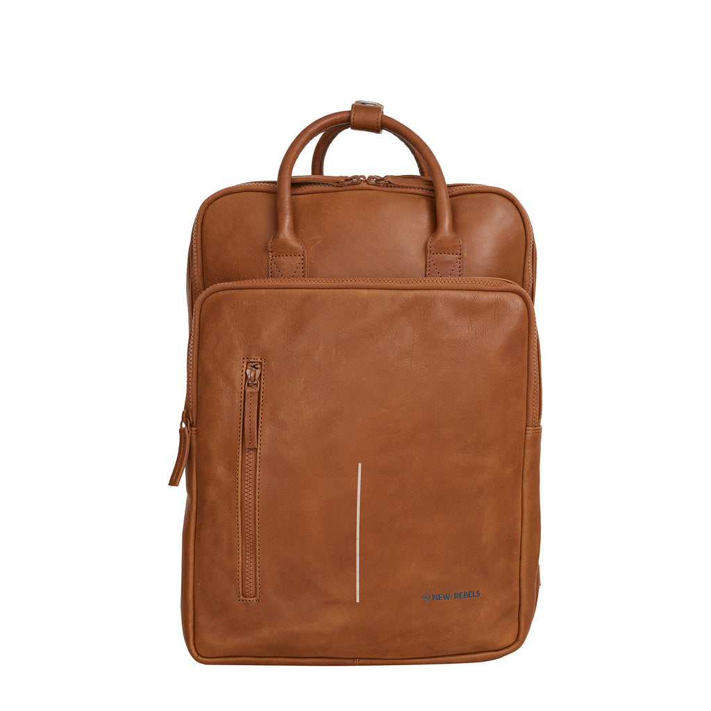 Obsidian Milwaukee Leren Laptoprugzak 15.6 inch Premium Werktas Schooltas Business 18 Liter Echt Leer