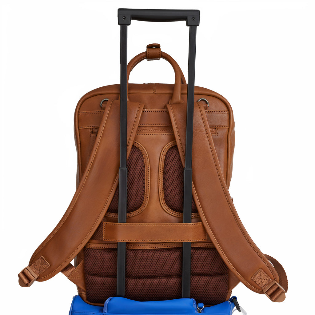 Obsidian Milwaukee Leren Laptoprugzak 15.6 inch Premium Werktas Schooltas Business 18 Liter Echt Leer