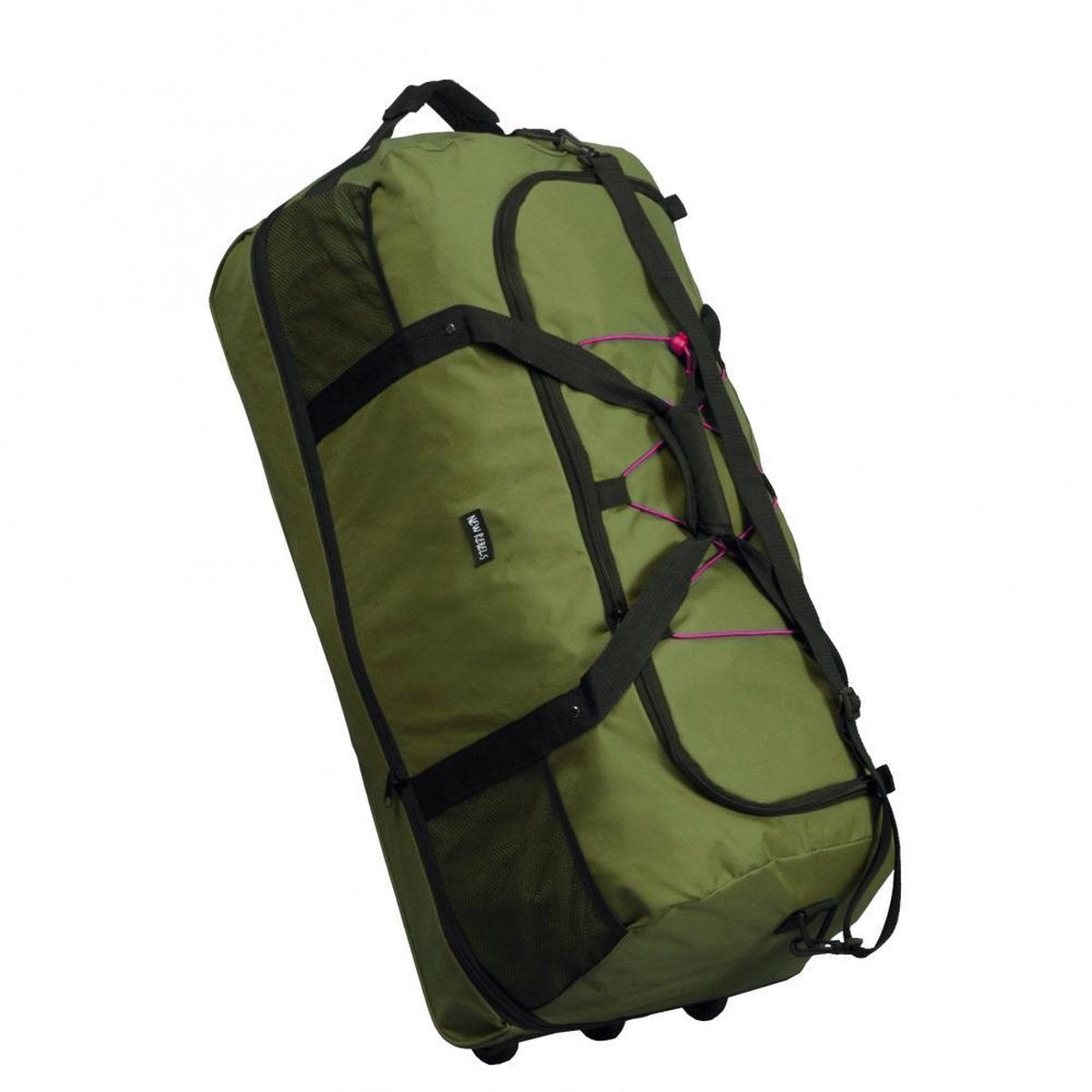Airmont Newark Polyester Waterafstotende Rollable Trolley Reistas Opvouwbare Reistas 3 Wielen 86-110L