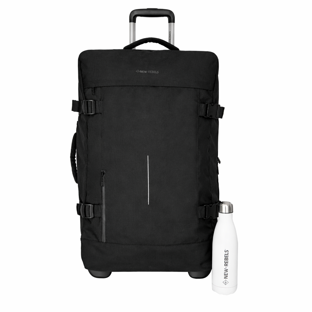 Gassaway Trolley Large Navy | Großer Reisekoffer 73L | Leichter Koffer mit Doppelrollen | 70x39x27 cm