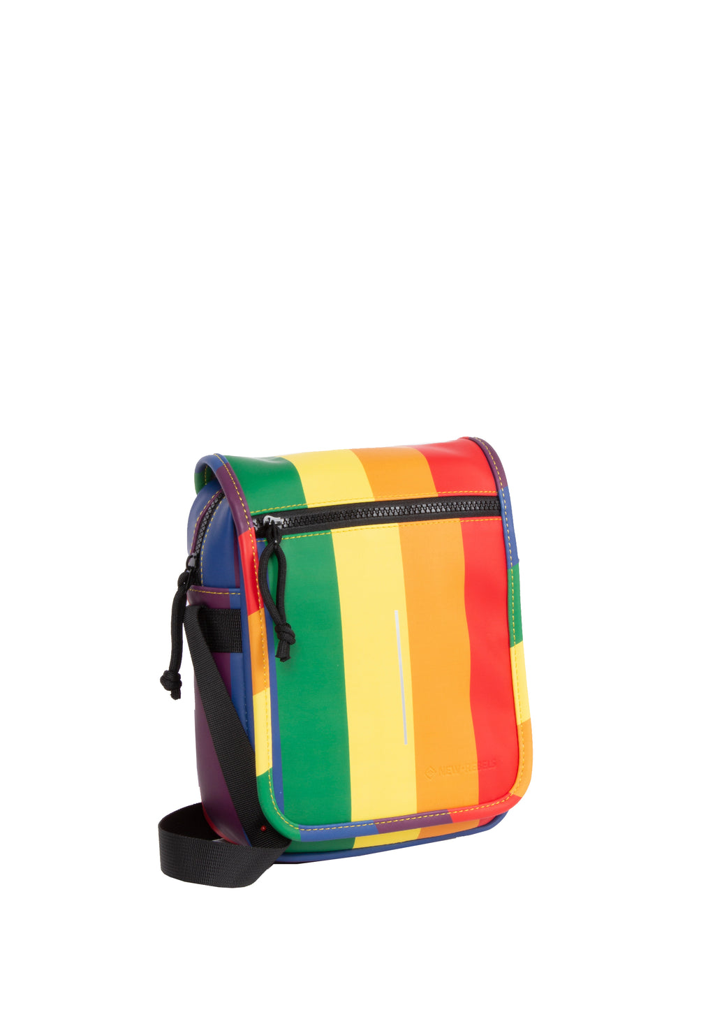 New Rebels ® Mart - Rainbow - Umhängetasche -  Mit Überschlag 18X7X23Cm