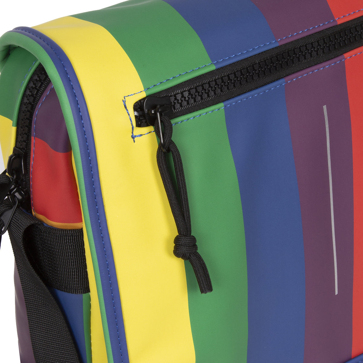 New Rebels Mart Bronx Regenboog 8L A4 Schoudertas met Flapover Waterafstotend