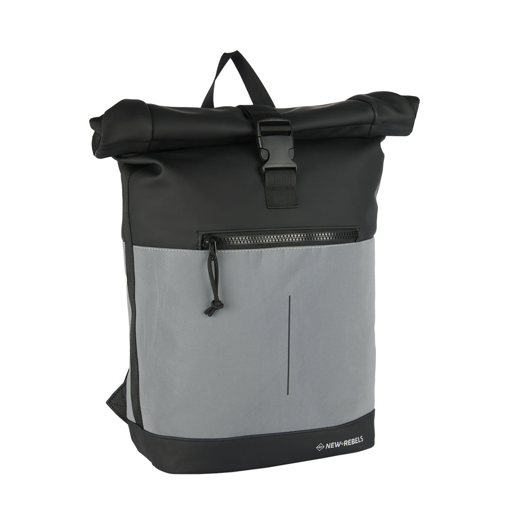 Bowie New York Zwart 21L Rugzak Rolltop  Waterafstotend Laptop 15.6"