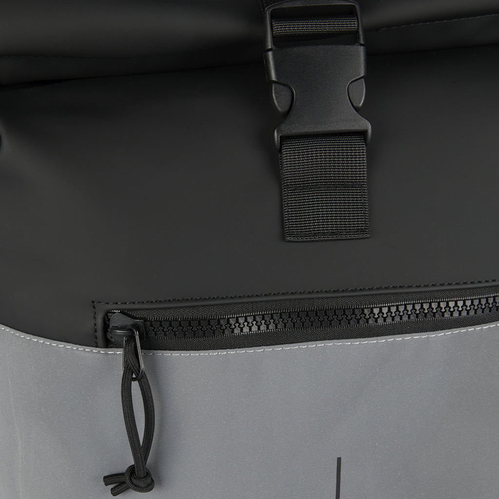 Bowie New York Zwart 21L Rugzak Rolltop  Waterafstotend Laptop 15.6"