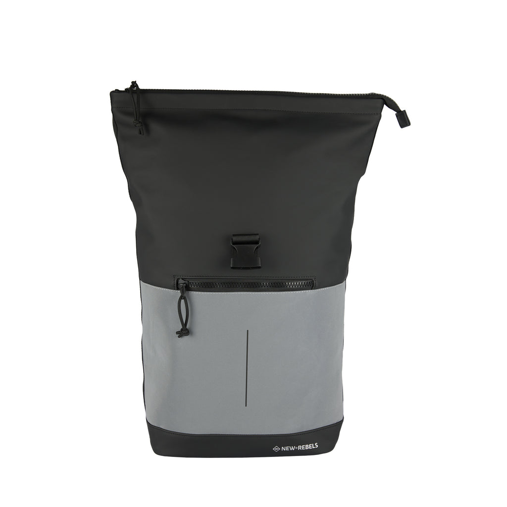 Bowie New York Zwart 21L Rugzak Rolltop  Waterafstotend Laptop 15.6"