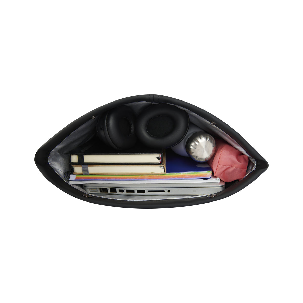 Omar Montgomery Zwart 15L Rolltop Rugzak Waterafstotend Laptop 15.6"
