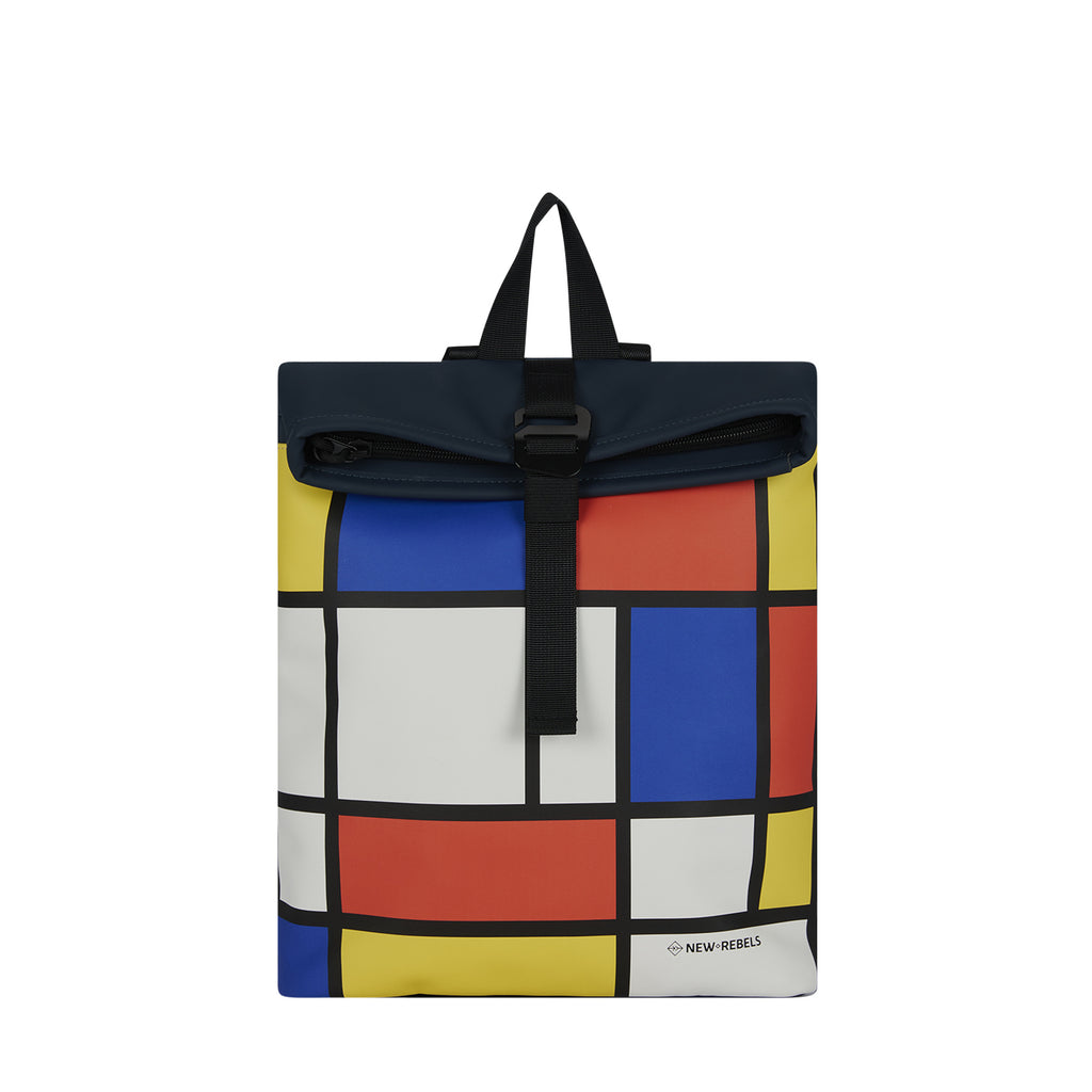 Mart Art Los Angeles Mondriaan Mini 7L Rugzak Rolltop Waterafstotend