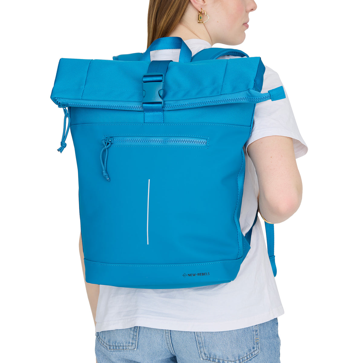 New Rebels Bruce New York 21L Rolltop Rugzak Waterafstotend Laptop 15.6"