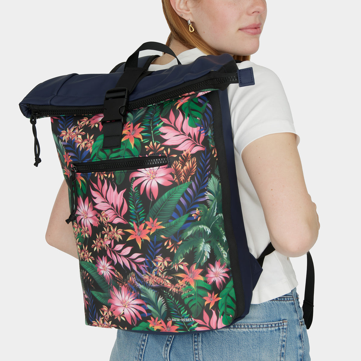 Mart Arts - New York Flowerpower Rolltop Backpack 16L