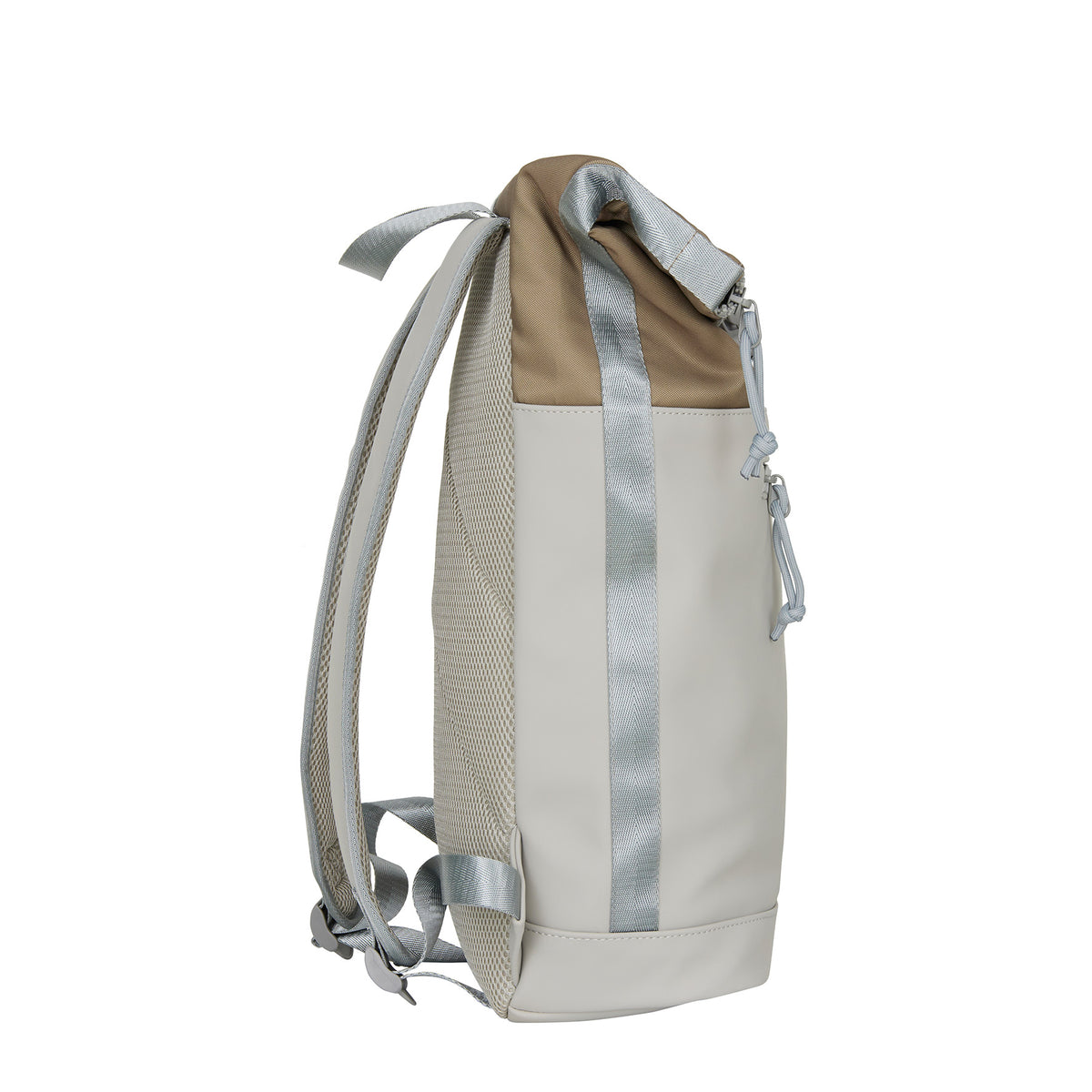 Mart New York Ferron PU Nylon Waterafstotende Rolltop Rugzak 15.6 inch Laptop Rugtas Schooltas en Werktas 17-21L