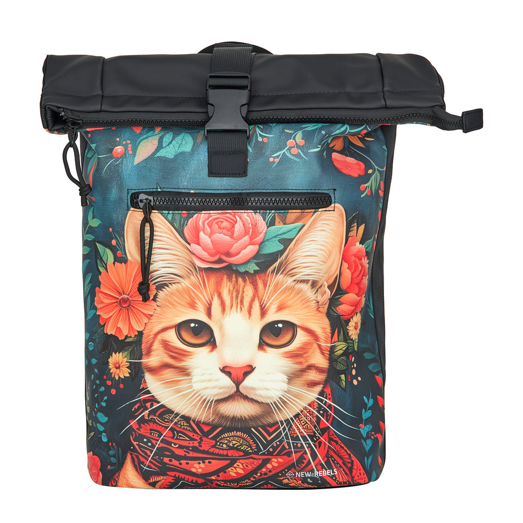 Mart Art - New York Catface Rolltop-Rucksack 21L