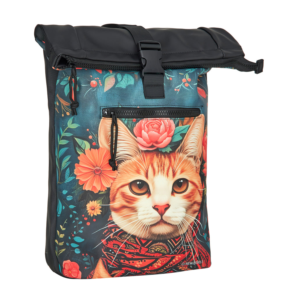 Mart Art - New York Catface Rolltop-Rucksack 21L