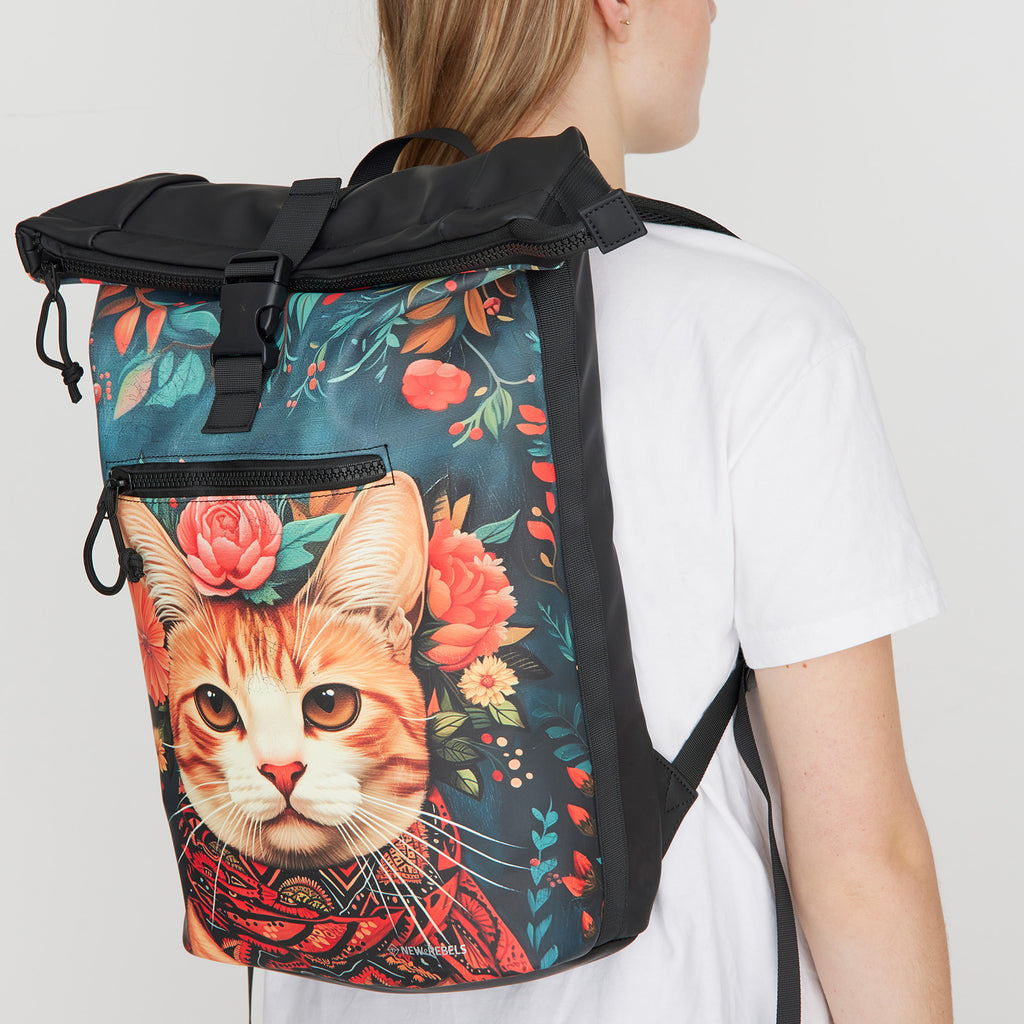 Mart Art - New York Catface Rolltop-Rucksack 21L