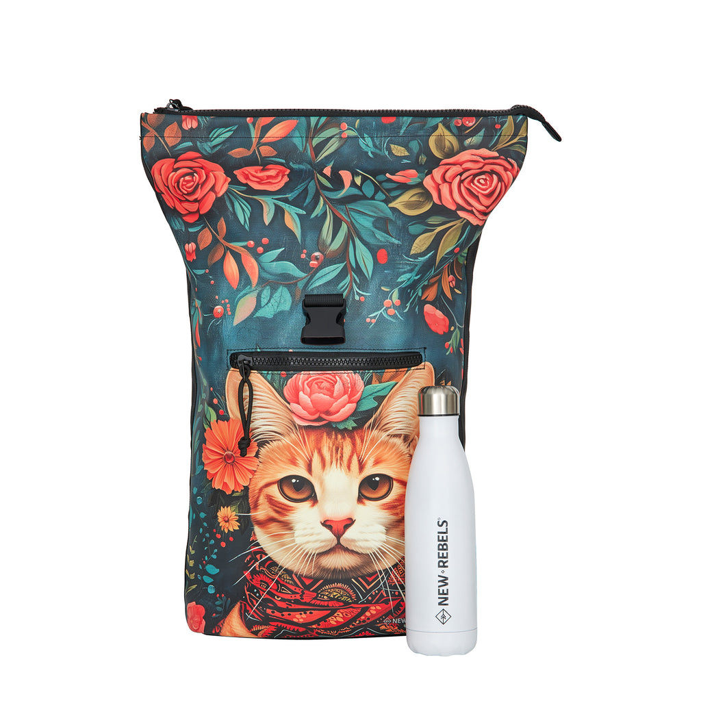 Mart Art - New York Catface Rolltop-Rucksack 21L