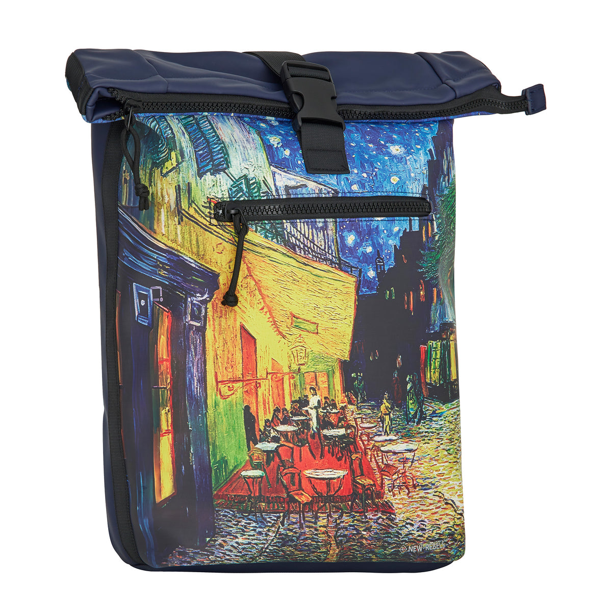 Mart Art - New York Cafe at Night Rolltop Rugzak 21L