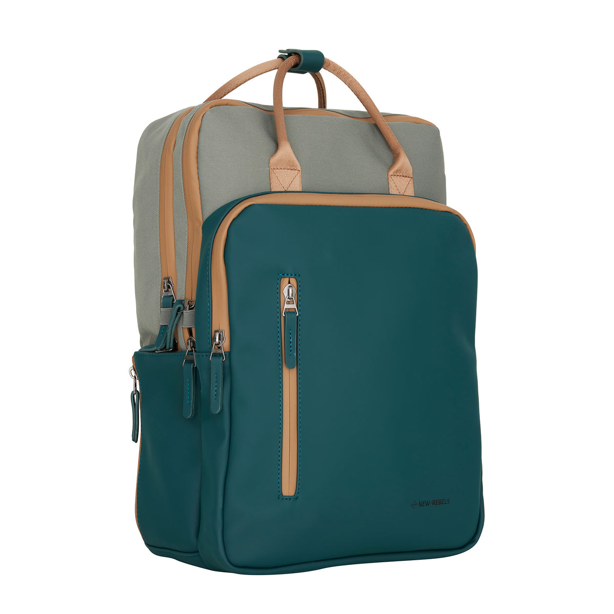 Ferron Milwaukee PU Nylon Waterafstotende Rugzak 15.6 inch Laptop Rugtas Schooltas Werktas en Reistas 19L