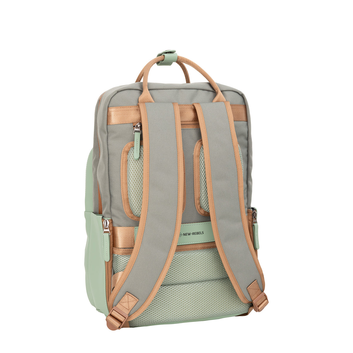 Ferron Milwaukee PU Nylon Waterafstotende Rugzak 15.6 inch Laptop Rugtas Schooltas Werktas en Reistas 19L