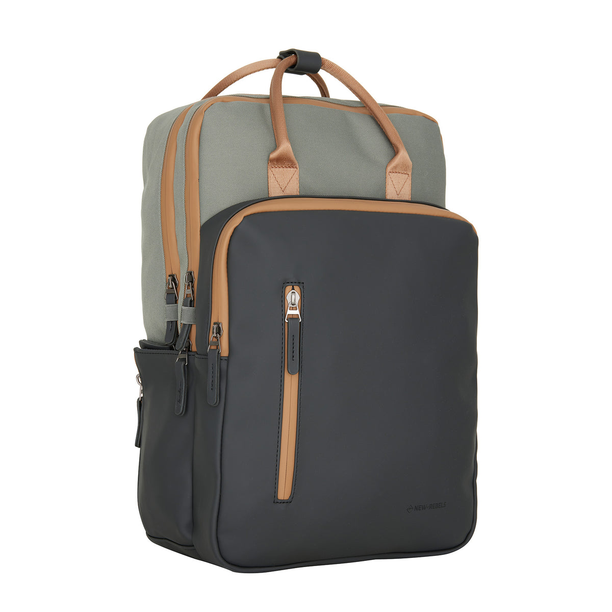 Ferron Milwaukee PU Nylon Waterafstotende Rugzak 15.6 inch Laptop Rugtas Schooltas Werktas en Reistas 19L
